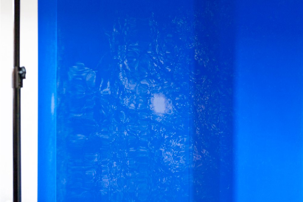 White Section, Blue Gel, 2014